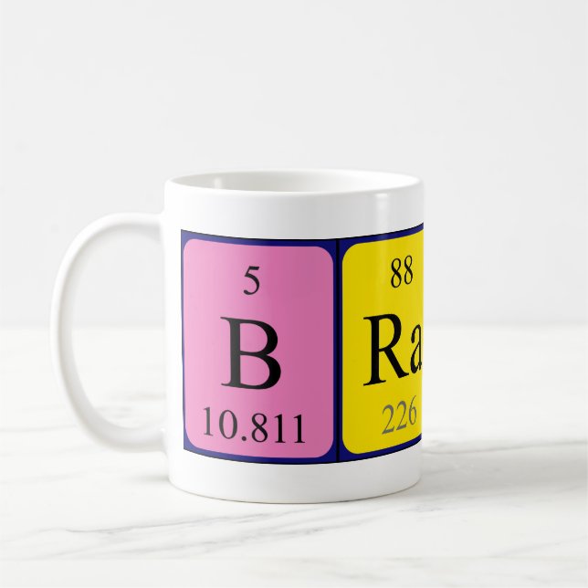 Brandt periodic table name mug (Left)