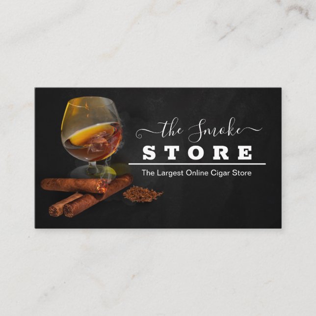Brandy / Cigars Store Business Card (Front)