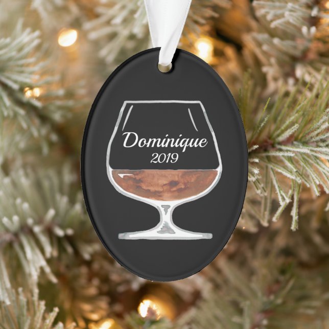 Brandy or Bourbon Personalized Ornament (Tree)