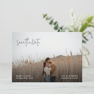 Brandy Simple Photo Modern Wedding Save The Date