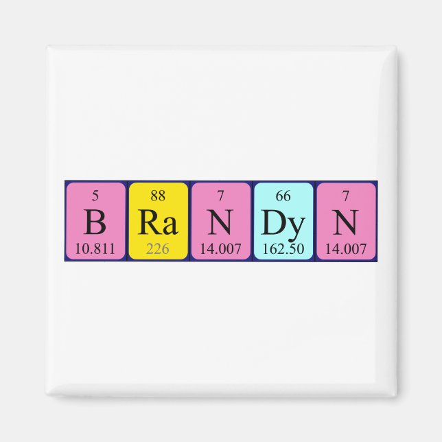 Brandyn periodic table name magnet (Front)