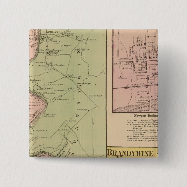Brandywine Banks 15 Cm Square Badge (Front)