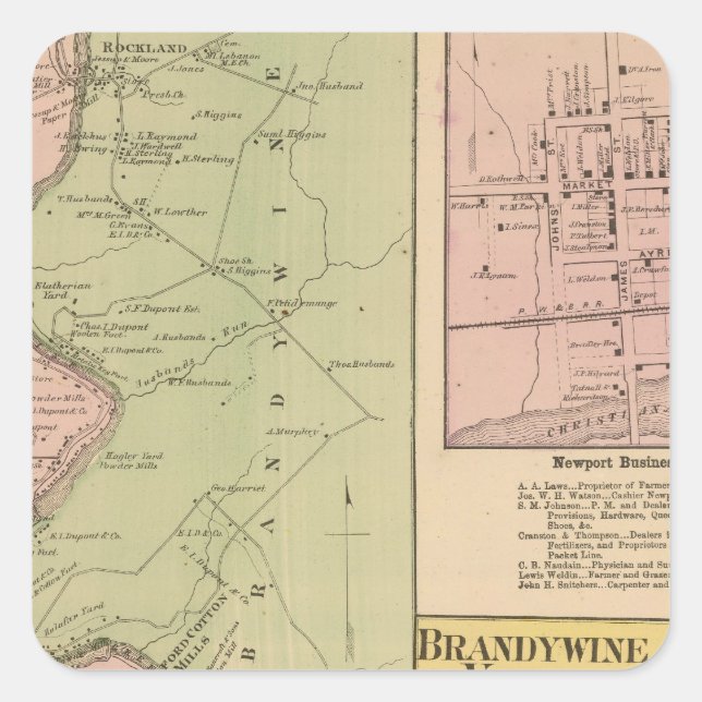 Brandywine Banks Square Sticker (Front)