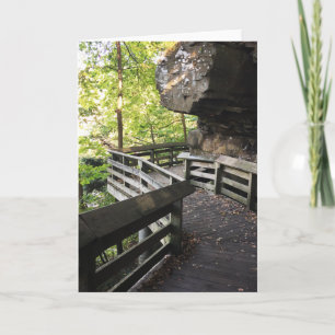 brandywine falls wooden path holiday card