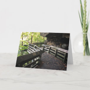 brandywine falls wooden path holiday card