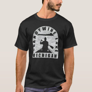 Brandywine Lake Canoeing Michigan T-Shirt
