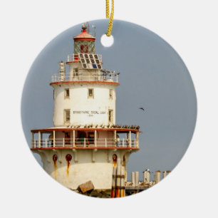 Brandywine Shoal Lighthouse Ceramic Ornament