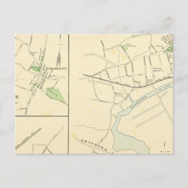 Branford, Cheshire, N Haven Postcard (Front)