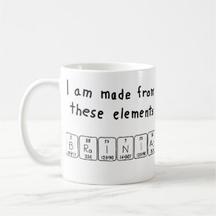 Braniac periodic table name mug