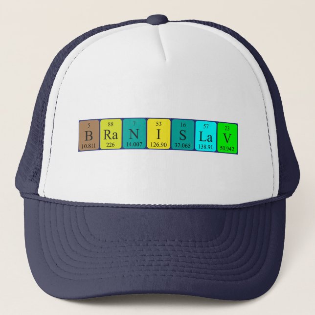 Branislav periodic table name hat (Front)
