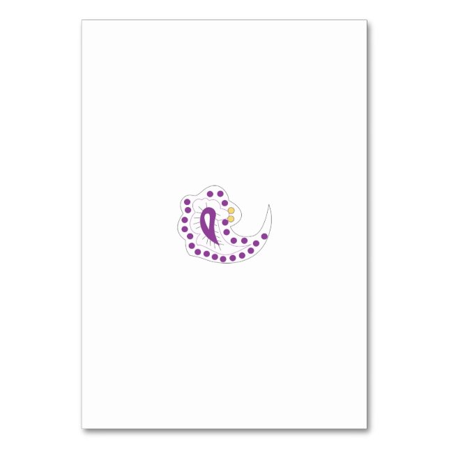 Bransoletka z serduszkiem Style, Light Eggplant Table Number (Front)