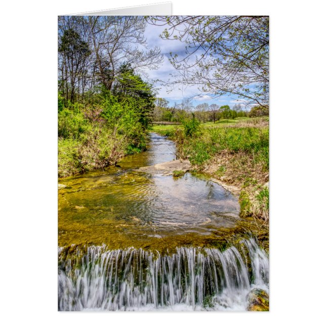 Branson Fall Creek Stream Greeting Card (Front)