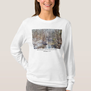 Branson Fall Creek Winter Snow Paint Long Sleeve T-Shirt