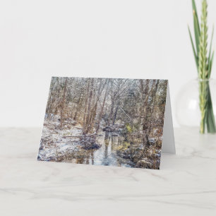Branson Fall Creek Winter Snow Painterly Card