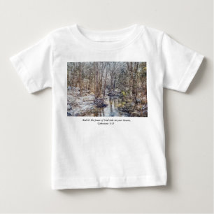 Branson Fall Creek Winter Snow Painterly Toddler Baby T-Shirt