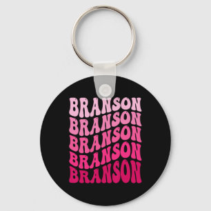Branson Missouri Vacation Souvenir Retro Graphic Key Ring