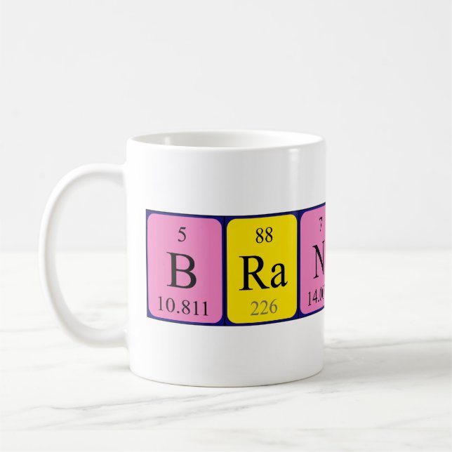 Branson periodic table name mug (Left)