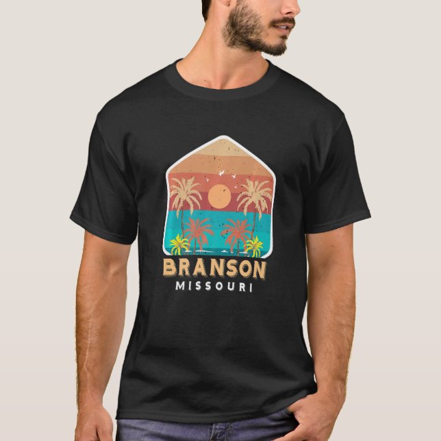 Branson Vacation Missouri Camping Travel Hiking Na T-Shirt (Front)