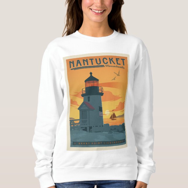 Brant Point Lighthouse | Nantucket MA Sweatshirt (Front)