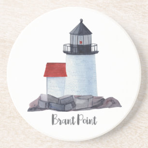 Brant Point Lighthouse Sandstone Coaster