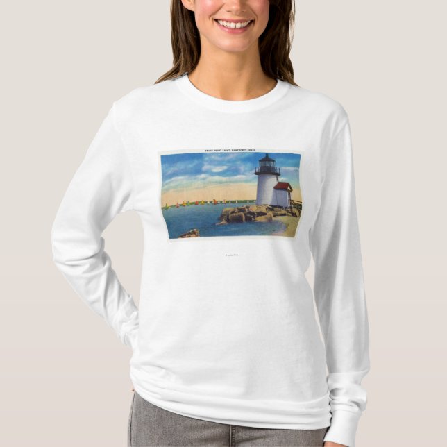 Brant Point Lighthouse Scene T-Shirt (Front)