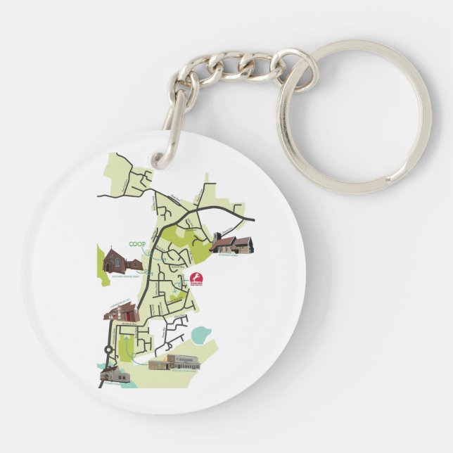 Brantham Acrylic Keychain (Back)