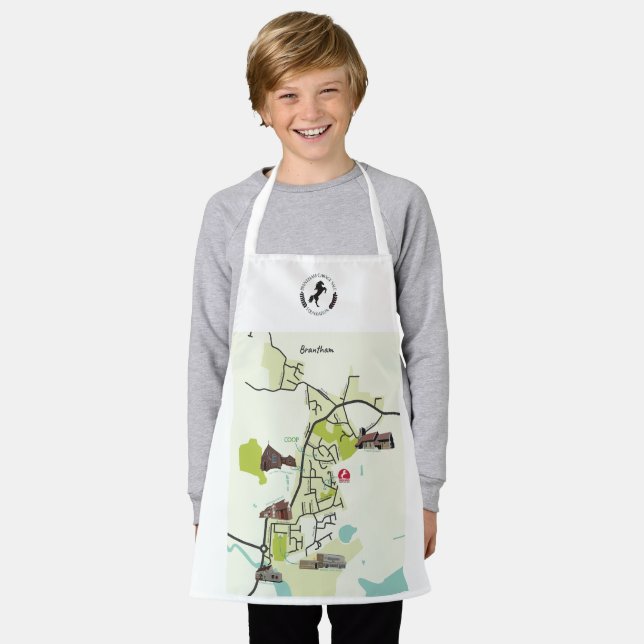 Brantham Map Apron for children (Worn)