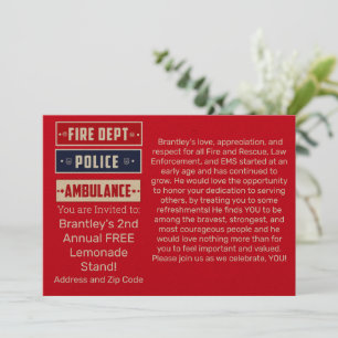Brantley's Fire Police Ambulance Thunder_Cove Post Invitation
