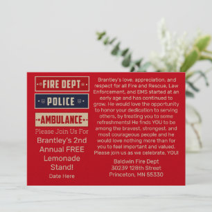 Brantley's Fire Police Ambulance Thunder_Cove Post Invitation