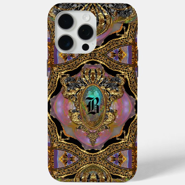 Branwenton Elegant Goth Monogram VII Case-Mate iPhone Case (Back)