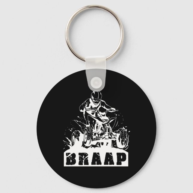 Brap Quad Racing Extreme Sports ATV Rider Gift Key Ring (Front)