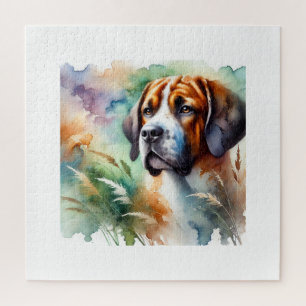 Braque du Bourbonnais Dog 010824AREF135 - Watercol Jigsaw Puzzle
