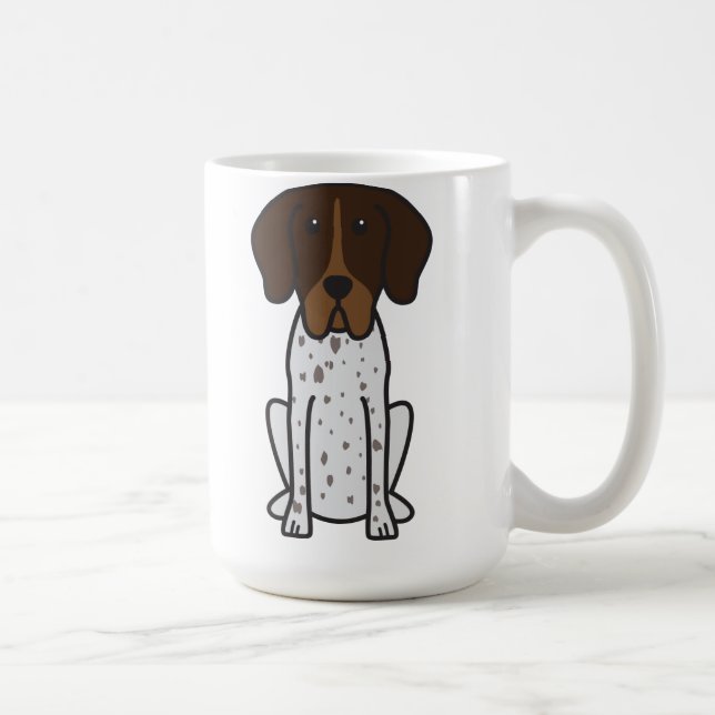 Braque Francais Dog Cartoon Coffee Mug (Right)