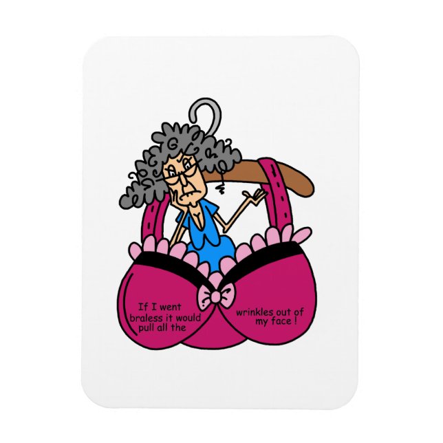 Bras and Wrinkles Humour Magnet (Vertical)