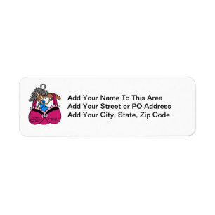 Bras and Wrinkles Humour Return Address Label
