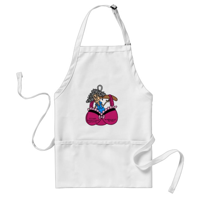Bras and Wrinkles Humour Standard Apron (Front)