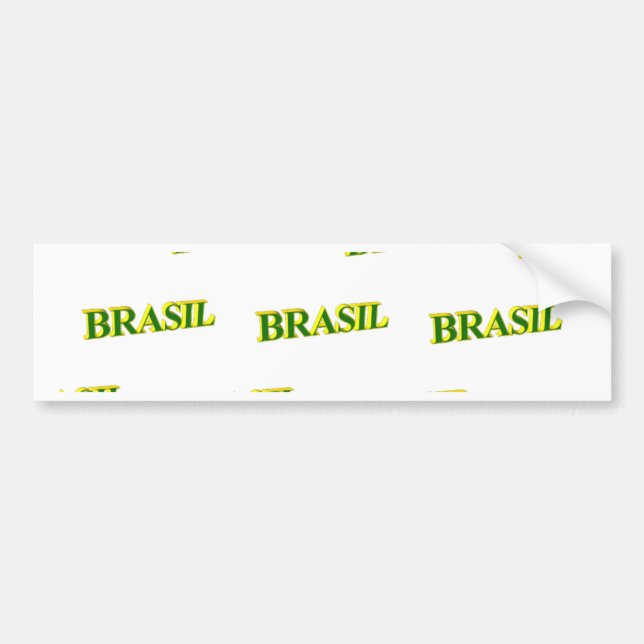 Brasil 3D Bumper Sticker (Front)