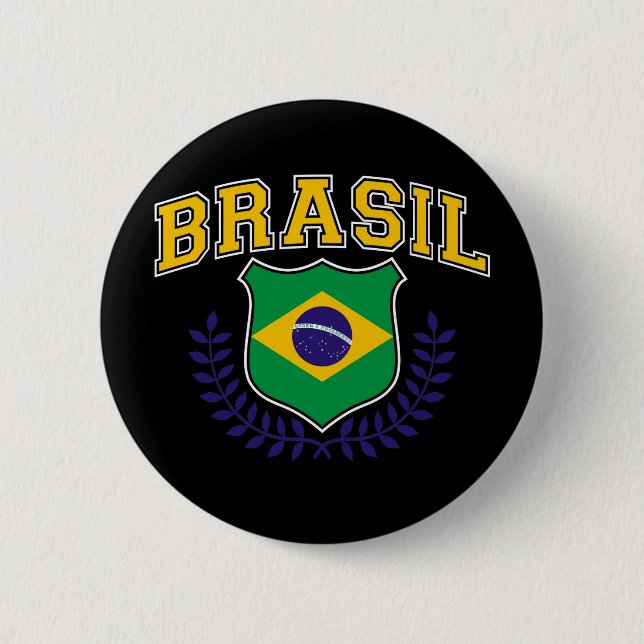 Brasil. 6 Cm Round Badge (Front)