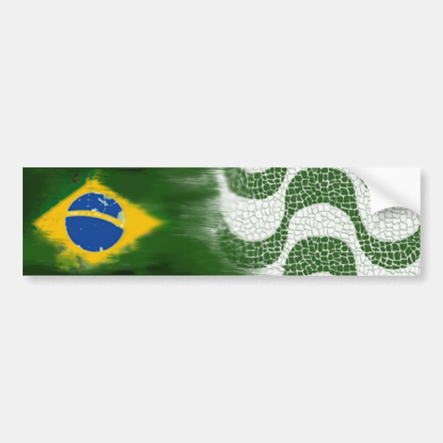 Brasil and the Copacabana sidewalk Bumper Sticker (Front)