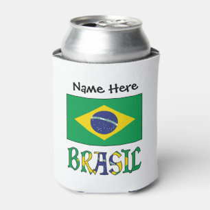 Brasil Bandera Brasil Personalised Name Can Cooler
