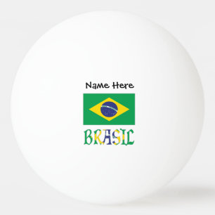 Brasil Bandera Brasil Personalised Name Ping Pong Ball