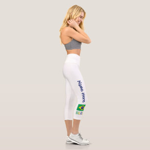 Brasil Bandiera do Brasil Personalised Capri Leggings
