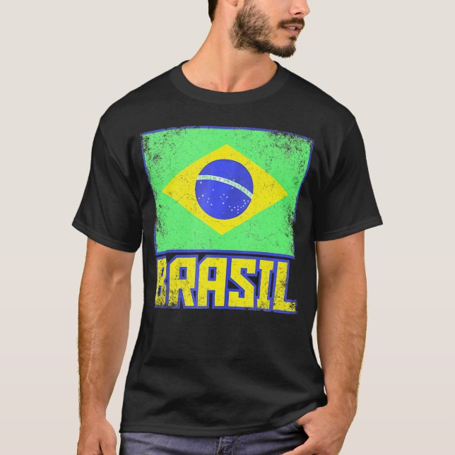 Brasil Brazil Flag Country Brazilian Pride       T-Shirt (Front)