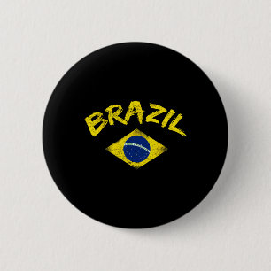 Brasil Brazilian National Flag Soccer Jersey Footl 6 Cm Round Badge