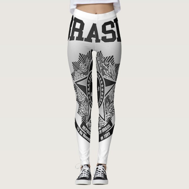 Brasil Coat of Arms Leggings (Front)