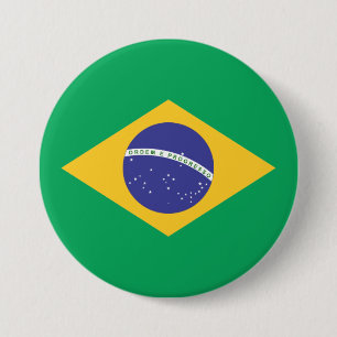 Brasil flag 7.5 cm round badge