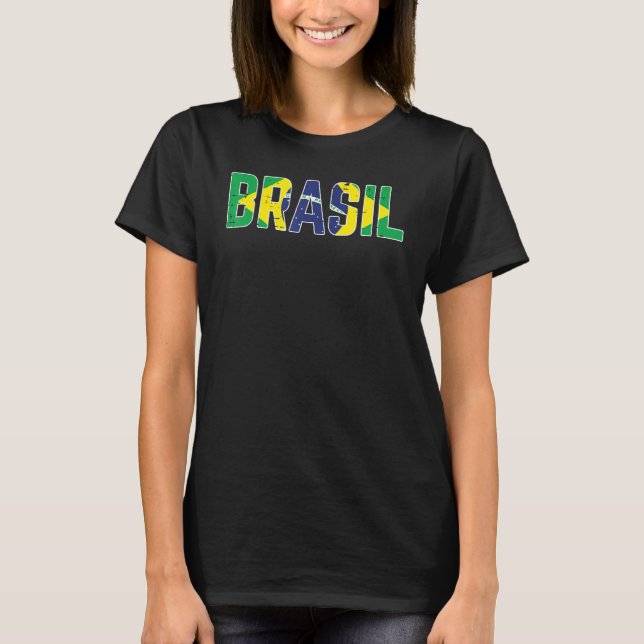 Brasil Flag Brazilian Soccer Fan Men Women Boys Gi T-Shirt (Front)