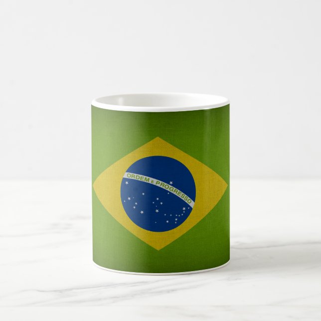 Brasil Flag Coffee Mug (Center)