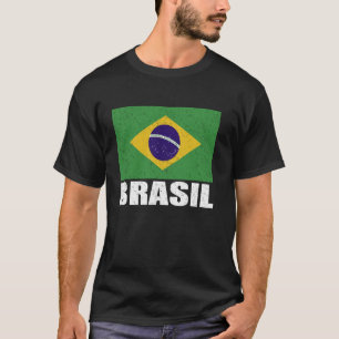 Brasil Flag Grunge Vintage Souvenir Brazil T-Shirt