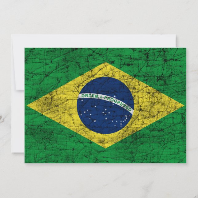 brasil flag invitation (Front)